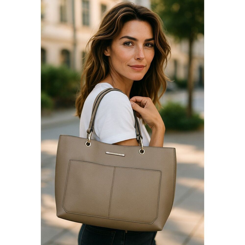 Steve Madden Light Gray Tote Shoulder Bag -- ITEM #3315